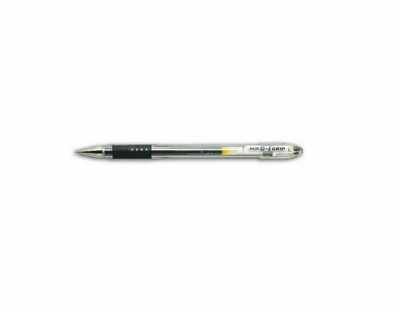 Ручка гелева Pilot G-1 Grip 0,5мм прозорий корп, гумовий грип, чорна