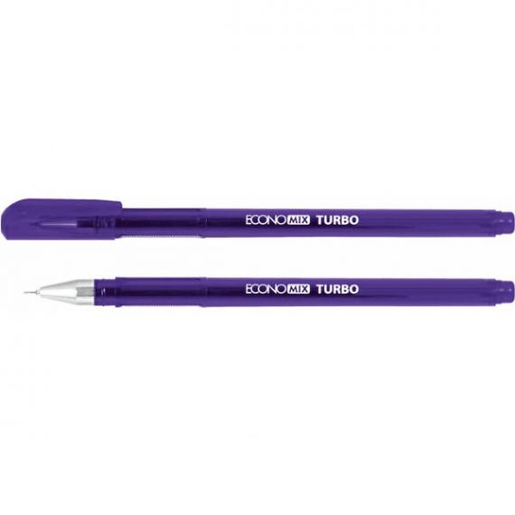 Ручка гелева Economix Turbo тонований пластиковий корпус 0,5мм фіолетова