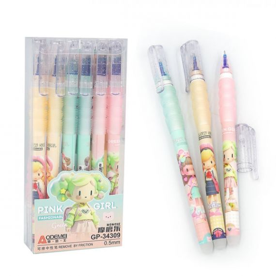 Ручка гелева Aodemei Pink girl "пиши-стирай" 0,5мм синя Ручка гелева Aodemei Pink girl "пиши-стирай" 0,5мм синя