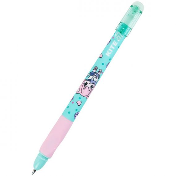 Ручка гелева Kite Smart Be Friends "пиши-стирай" гумовий грип 0,5мм синя Ручка гелева Kite Smart Be Friends "пиши-стирай" гумовий грип 0,5мм синя