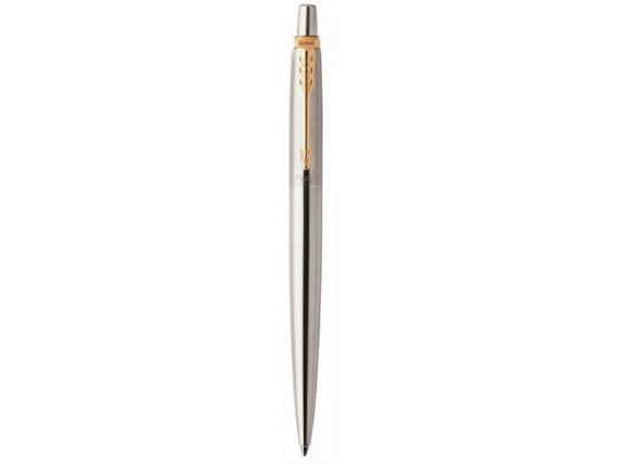 Ручка кулькова Parker Jotter 17 стальна з позолотою