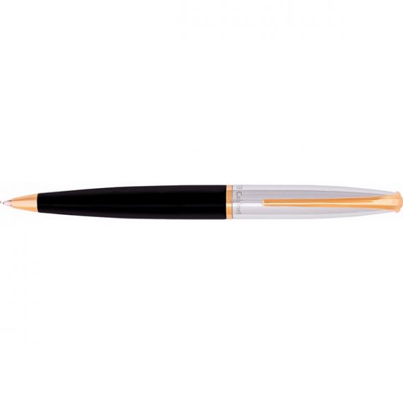 Ручка шариковая Cabinet Miracle черная/хром с золотом