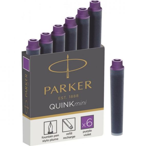 Картридж Parker Quink Mini чорнильний 6шт фіолетовий