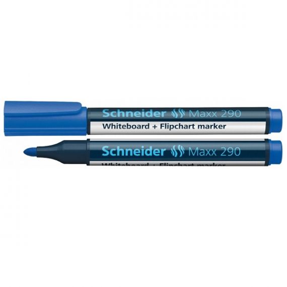Маркер для досок сухостираемых Schneider 1-3мм круглый синий