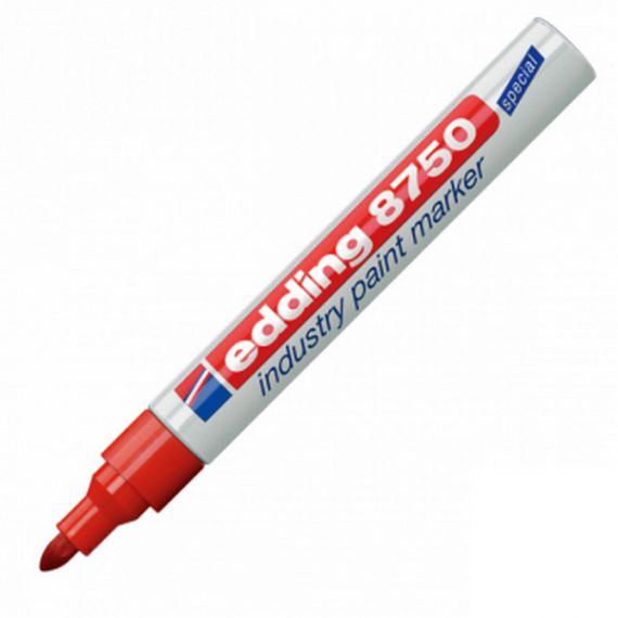 Маркер специальный Edding Industry Paint (лак-маркер для агрессивных поверхностей) 2-4мм красный