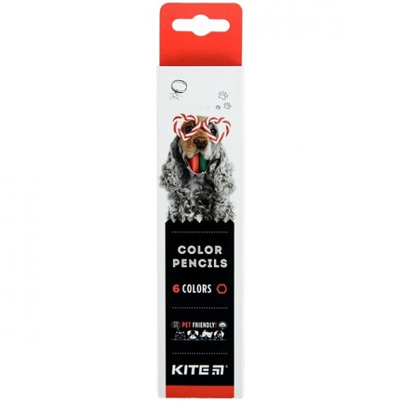 Карандаши цветные 6шт Kite Dogs