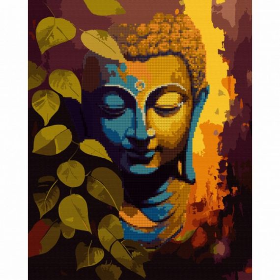 Картина по номерах 40х50см Будда +алмазна мозаіка SANTI