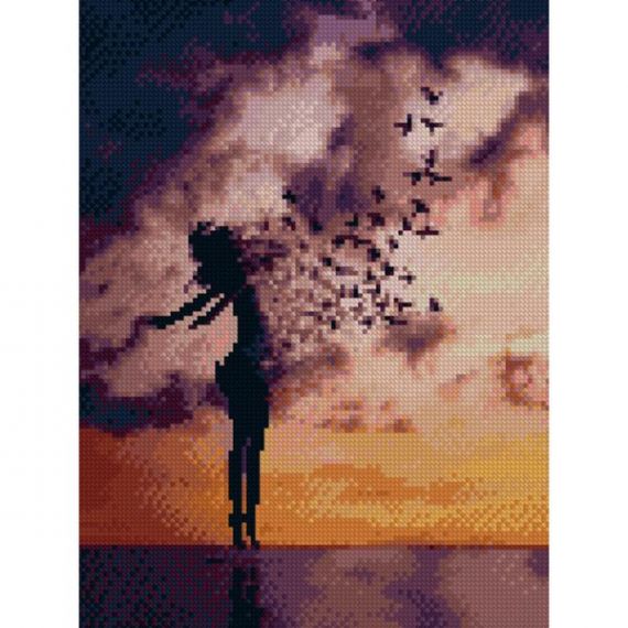 Набір картина з алмазної мозаїки 30х40см Вільна душа St