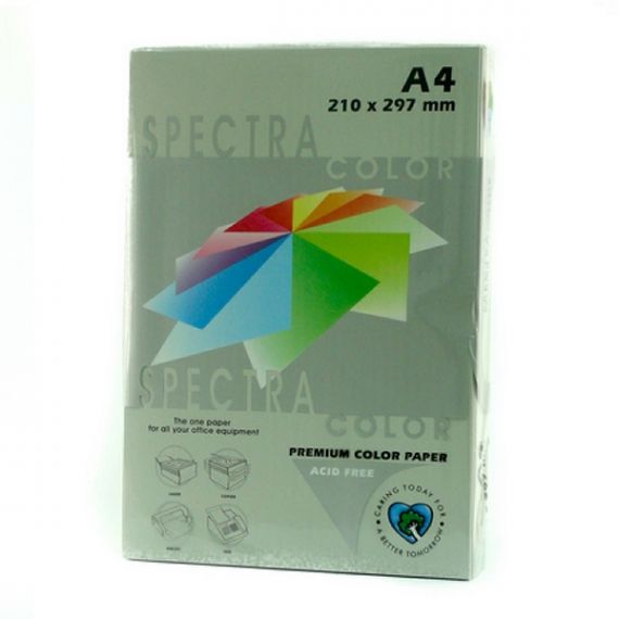 Бумага цветная А-4 80г 500л интенсив серая Platinum Spectra Color