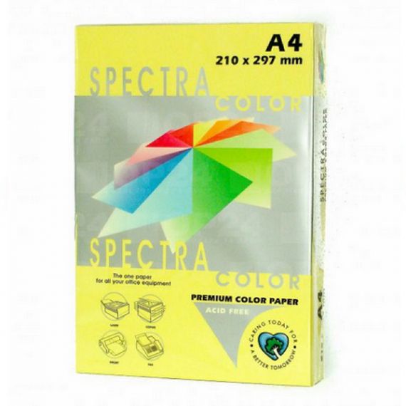 Папір кольоровий А-4 80г 500арк паст/жовтий Yellow Spectra Color