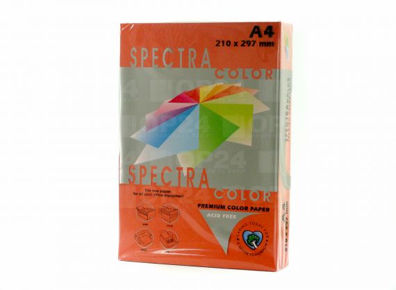 Бумага цветная А-4 80г 500л интенсив красная Red Spectra Color