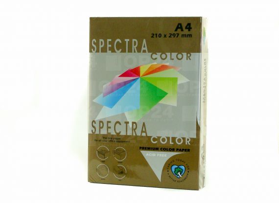 Бумага цветная А-4 80г 500л темно-коричневая Chocolate Spectra Color