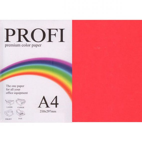 Папір кольоровий А-4 80г 500арк інт/червоний Deep Red PROFI
