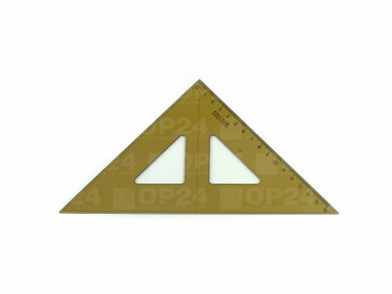 Треугольник пластиковый 45х45 18см дымчатый/прозрачный KOH-I-NOOR