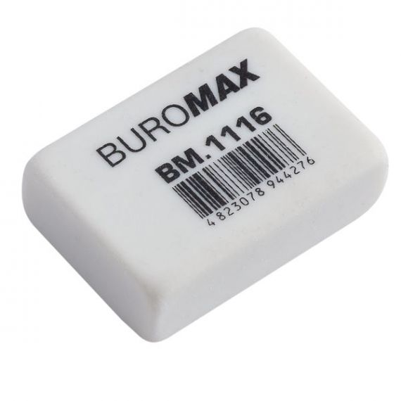 Гумка Buromax прямокутна біла ПОШТУЧНО Гумка Buromax прямокутна біла ПОШТУЧНО