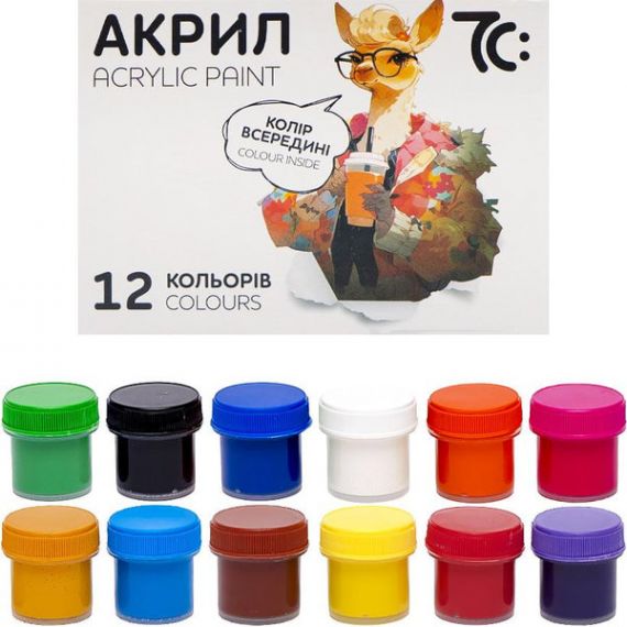 Фарби акрилові 12кол. по 10мл 7С: