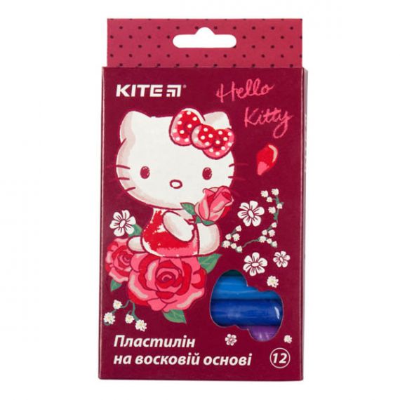 Пластилін Kite Hello Kitty 12 кольорів 200г восковий