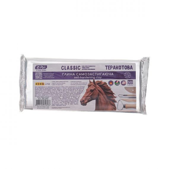Глина самозастигаюча Zibi Classic 500г теракотова