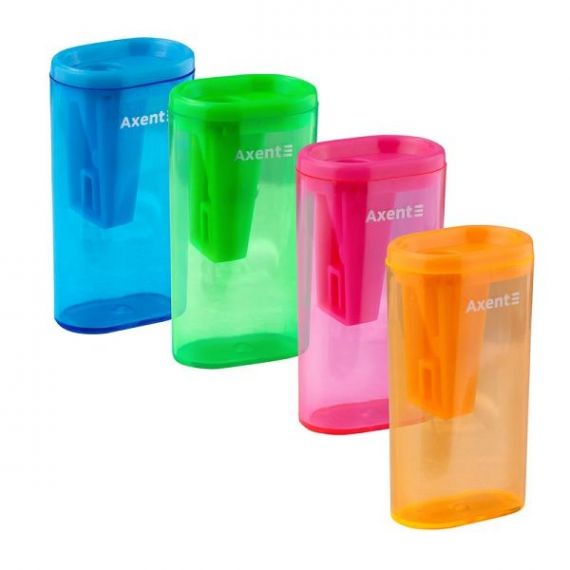 Чинка Axent пластикова з контейнером Lighter мікс
