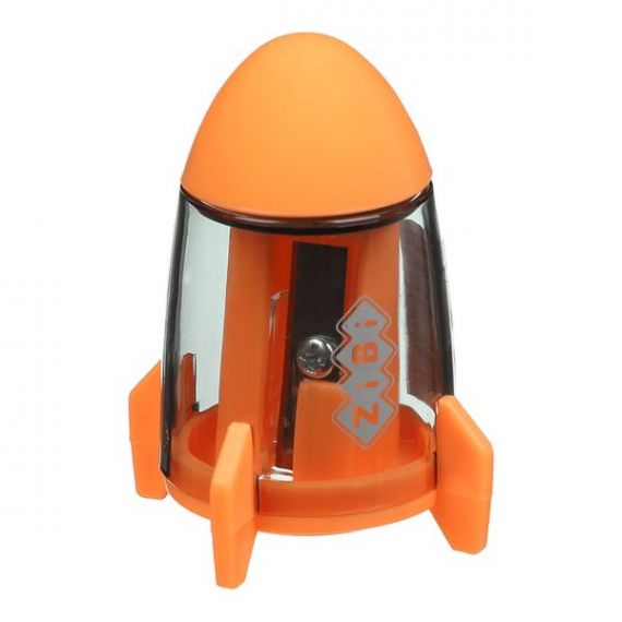 Чинка ZiBi пластикова з контейнером+гумка SPACESHIP