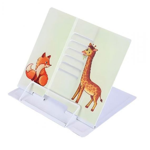 Підставка для книг металева Animals жовта VGR