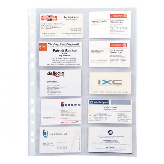 Файл А-4 для визиток 20виз PVC Axent