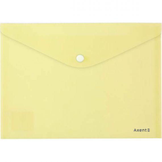 Папка пластикова А-5 на кнопці Axent Pastelini жовта