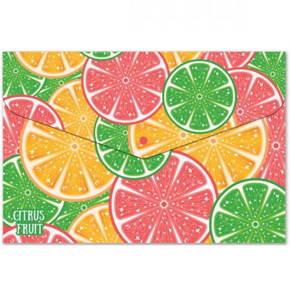 Папка пластикова А-5 на кнопці Cool for school Citrus fruit
