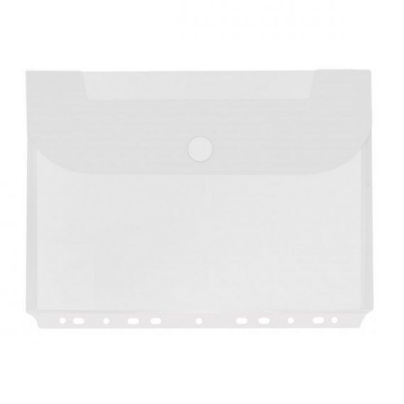 Папка пластикова А-4 на липучці Economix горизонтальна з перфорацією прозора