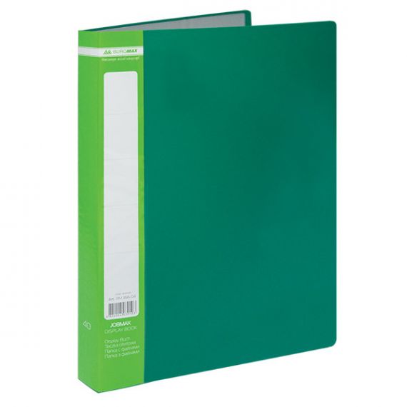 Папка пластиковая А-4 40 файлов Buromax зеленая
