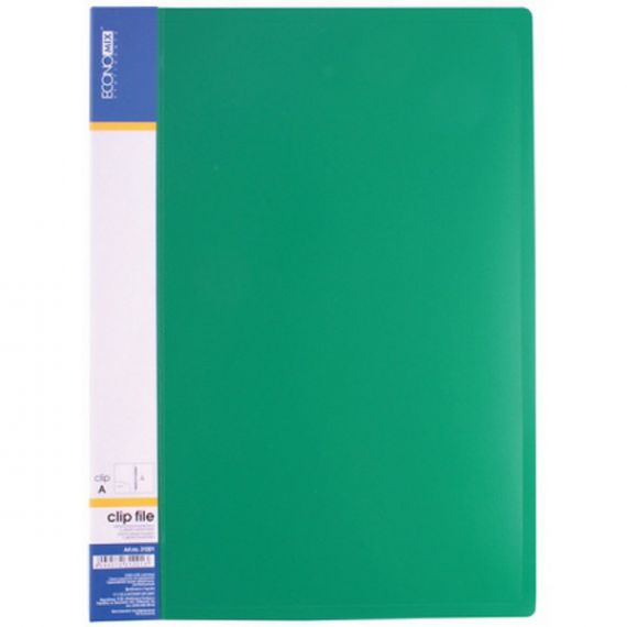 Папка-скоросшиватель пластиковая А-4 Clip A Economix зеленая Папка-скоросшиватель пластиковая А-4 Clip A Economix зеленая