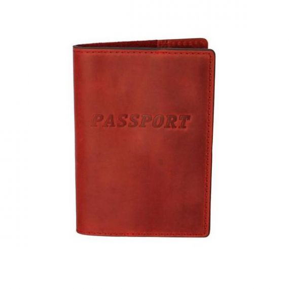 Обкладинка для паспорта червона шкіра Обкладинка для паспорта червона шкіра