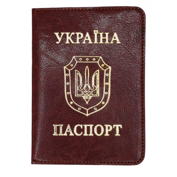 Обложка для паспорта Sarif красно-коричневая Бриск