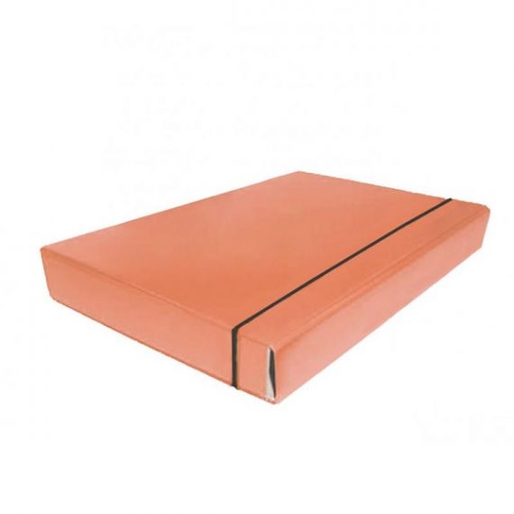 Папка-коробка на резинке IТЕМ А-4 60мм персиковая
