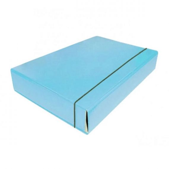 Папка-коробка на резинке IТЕМ А-4 60мм голубая