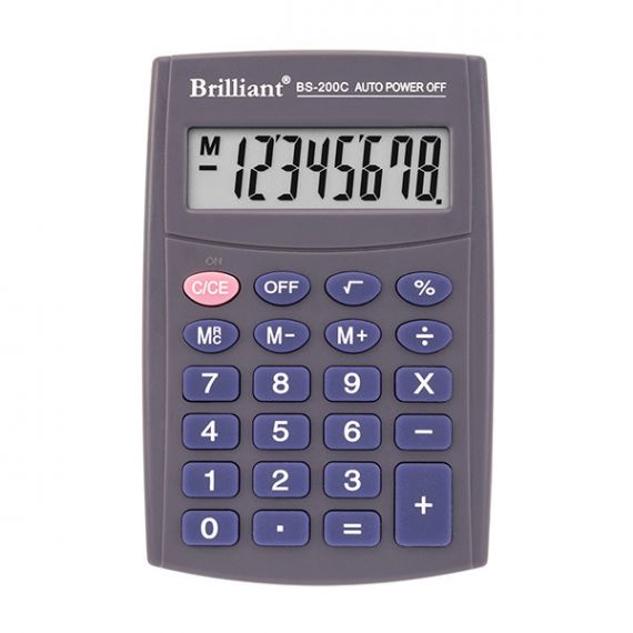 Калькулятор Brilliant 8р карманный 64х98х10мм