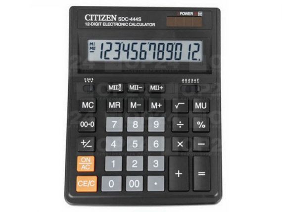 Калькулятор Citizen 12р бухг. 2эл.питания 153х199х30,5мм