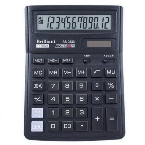 Калькулятор Brilliant 12р. бухг. 2эл.питания, 192х143х40мм