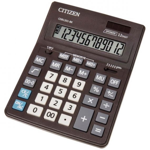 Калькулятор Citizen CDB 12р. бухг.2эл.питания 205х155х28мм
