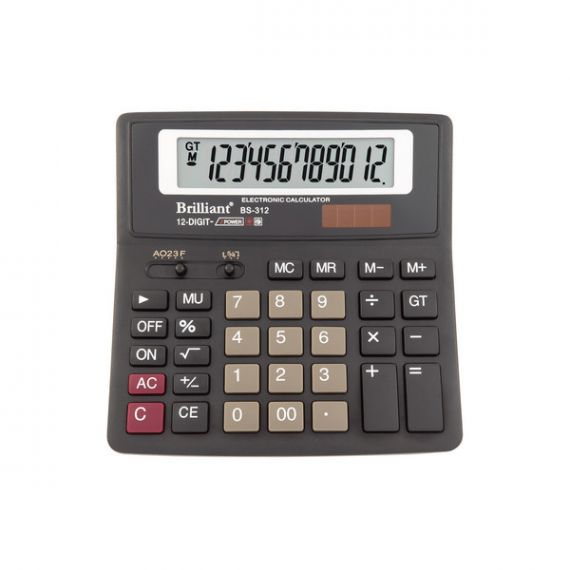 Калькулятор Brilliant 12р. бухг. 2эл.питания 157х156х34мм