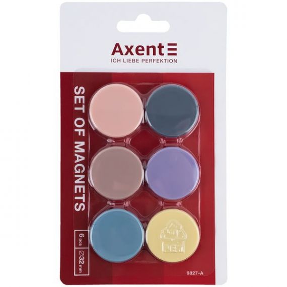 Набір магнітів для дошок 3,2см 6шт Morandi Axent Набір магнітів для дошок 3,2см 6шт Morandi Axent