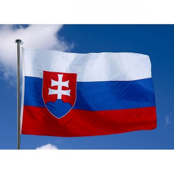 Прапор 15х24 Словаччини, без підставки, нейлон
