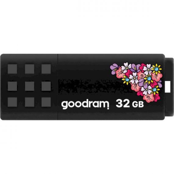 Модуль Flash 32Gb Goodram UME2 пластик Spring BLACK, ковпачок