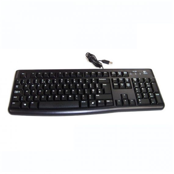 Клавіатура Logitech Keyboard дротова чорна, USB