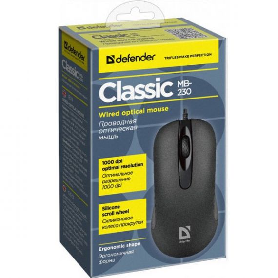 Миша для комп'ютера Defender Classic дротова чорна