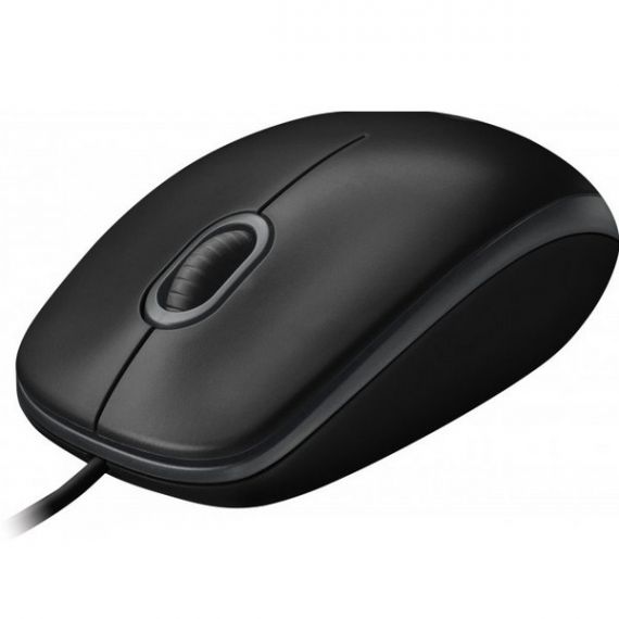 Миша для комп'ютера Logitech дротова чорна