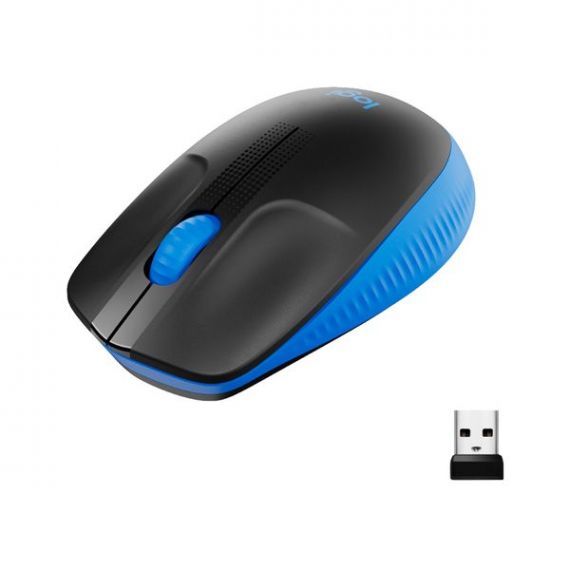 Миша для комп'ютера Logitech Full-size бездротова блакитна М190