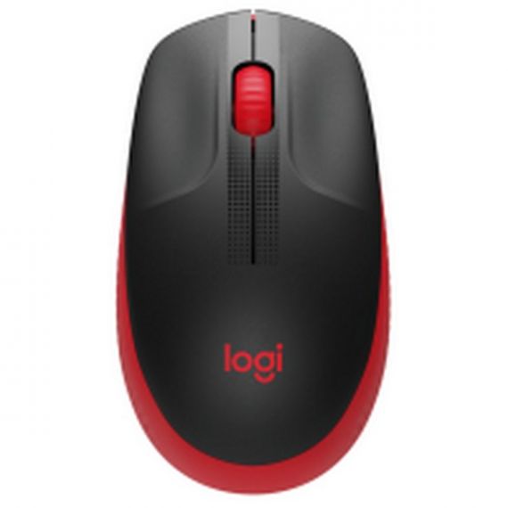 Миша для комп'ютера Logitech Full-size бездротова червона М190