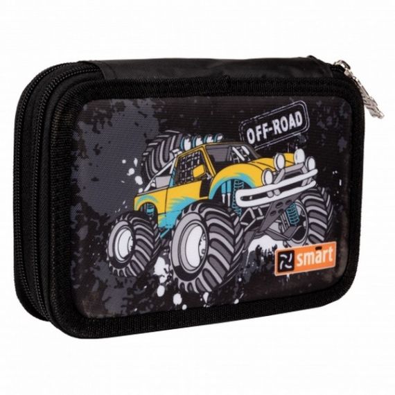 Пенал Smart 2 отделения, без наполнения, Monster Truck