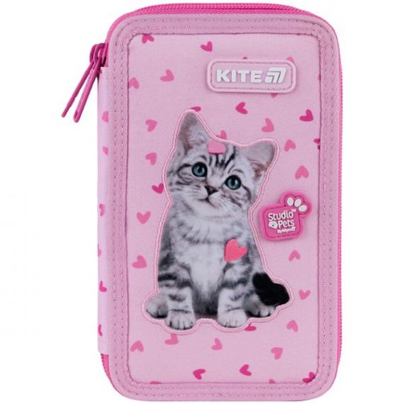 Пенал Kite 2отделения, без наполнения, Studio Pets 19,5х12,5х4см